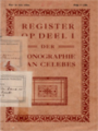 Register Op Deel I: Der Monographie Van Celebes