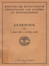 Image of Koninklijk Bataviaasch Genootschap Van Kunsten En Wetenschappen: Jaarboek IX 1 Jan. 1941-31 Dec. 1947