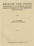 Rijcklof Van Goens: Commissaris En Veldoverste Der Oostindische Compagnie, En Zijn Arbeidsveld 1653/54 En 1657/58