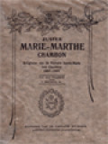 Zuster Marie-Marthe Chambon: Religieuze Van De Visitatie Sainte-Marie Van Chambéry 1841-1907