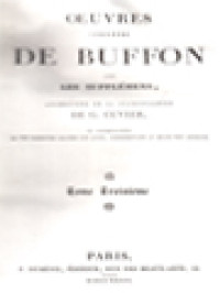 Image of Oeuvres Complètes De Buffon III: Matières Générales 3