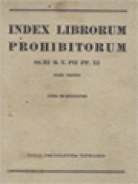 Index Librorum Prohibitorum: SS. MI D. N. PII PP.XI