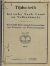 Tijdschrift Voor Indische Taal-, Land- En Volkenkunde (LXV) 1-4