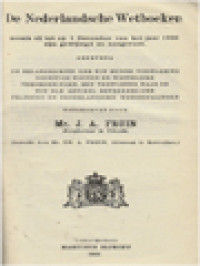 Image of De Nederlandsche Wetboeken