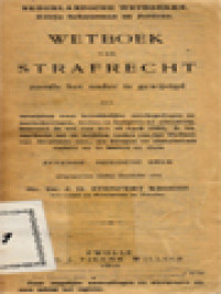 Image of Wetboek Van Strafrecht: Zooals Het Nader Is Gewijzigd