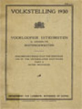 Volkstelling 1930: Voorloopige Uitkomsten