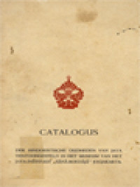 Image of Catalogus: Der Hindoeistische Oudheden Van Java Tentoongesteld In Het Museum Van Het Java-Institut 