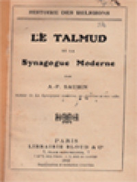 Le Talmud Et La Synagogue Moderne