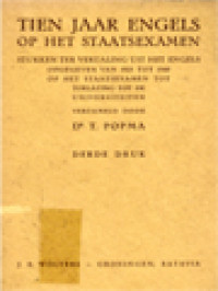 Image of Tien Jaar Engels Op Het Staatsexamen: Stukken Ter Vertaling Uit Het Engels