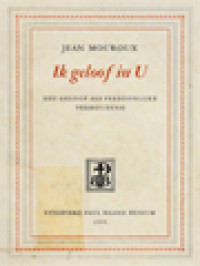 Image of Ik Geloof In U: Het Geloof Als Persoonlijke Verhouding