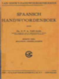 Spaansch Handwoordenboek I: Spaansch-Nederlandsh