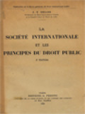 La Société Internationale Et Les Principes Du Droit Public