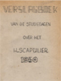 Verslagboek Van De Studiedagen Over Het Scapulier, Gehouden Te: Geleen En Te Zenderen