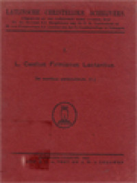 Image of Latijnsche Christelijke Schrijvers I: L. Caelius Firmianus Lactantius - De Mortibus Persecutorum (1)