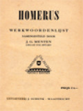 Homerus, Werkwoordenlijst