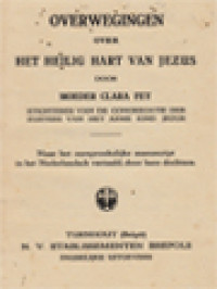 Image of Overwegingen Over Het Heilig Hart Van Jezus