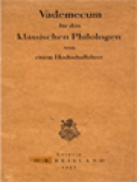 Vademecum Für Den Klassischen Philologen