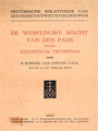 Image of De Wereldlijke Macht Van Den Paus Volgens Augustinus Triumphus