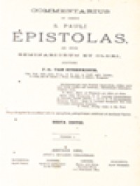 Commentarius In Omnes S. Pauli Epistolas I