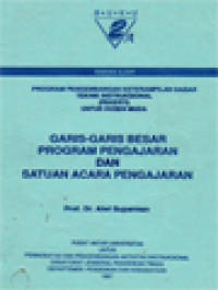 Garis-Garis Besar Program Pengajaran Dan Satuan Acara Pengajaran