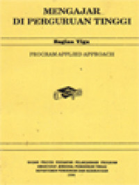 Image of Mengajar Di Perguruan Tinggi: Program Applied Approach III