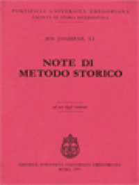 Note Di Metodo Storico