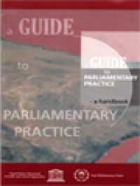 A Guide To Parliamentary Practice (A Handbook)