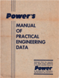 Image of Power's Manual Of Practical Engineering Data (Selected From The Popular Data Sheet Series Published In Power)