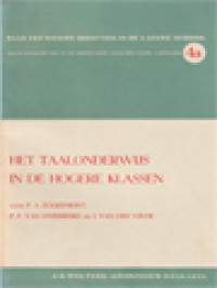 Image of Het Taalonderwijs In De Hogere Klassen