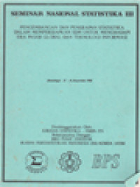 Seminar Nasional Statistika III: Pengembangan Dan Penerapan Statistika Dalam Mempersiapkan SDM Untuk Menghadapi Era Pasar Global Dan Teknologi Informasi
