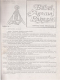 Image of Babel, Agama Rahasia: Dahulu Dan Sekarang