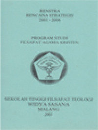 Image of Renstra (Rencana Strategis) 2001-2006: Program Studi Filsafat Agama Kristen