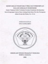 Kesetaraan Martabat Pria Dan Perempuan Dalam Gerakan Feminisme (Suatu Tinjauan Kritis Terhadap Gerakan Feminisme Berdasarkan Surat Kongregasi Ajaran Iman Tentang Kerja Sama Pria Dan Perempuan Dalam Gereja Dan Dunia, No. 13-14)