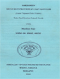 Image of Sakramen Menurut Protestan Dan Katolik (Suatu Tinjauan Kritis Historis)