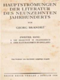 Hauptströmungen Der Literatur Des Neunzehnten Jahrhunderts II: 3. Die Reaktion In Frankreich, 4. Der Naturalismus In England