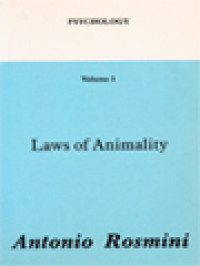 Image of Psychology III: Laws Of Animality