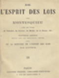 De l'Esprit Des Lois: De La Défense De l'Esprit Des Louis