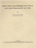 Jakob Anton Von Zallinger Zum Thurn Und Seine Kantschrift Von 1799