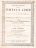 Beoefening Van Het Inwendig Gebed En Van De Volmaaktheid Volgens De H. Theresia En Den H. Joannes Van Het Kruis III