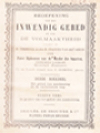 Image of Beoefening Van Het Inwendig Gebed En Van De Volmaaktheid Volgens De H. Theresia En Den H. Joannes Van Het Kruis III