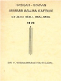 Naskah Siaran Mimbar Agama Katolik Studio RRI Malang 1973