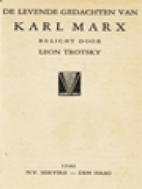 De Levende Gedachten Van Karl Marx