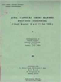 Image of Acta Capituli Ordo Karmel Provinsi Indonesia 1988