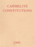 Constitutions Of The Order Of The Brothers Of The Blessed Virgin Mary Of Mount Carmel (1995)