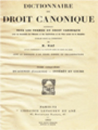 Image of Dictionnaire De Droit Canonique V: Guillaume Durand  - Impuisssance