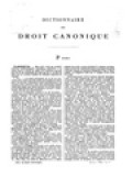 Dictionnaire De Droit Canonique VII