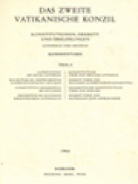 Image of Lexikon Für Theologie Und Kirche: Das Zweite Vatikanische Konzil (Kosntitutionen, Dekrete Und Erklärungen, Kommentare) Teil I