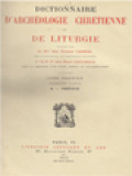 Dictionnaire D'archéologie Chrétienne Et De Liturgie I.1: A - Amende