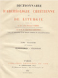 Dictionnaire D'archéologie Chrétienne Et De Liturgie III.2: Ciacconio - Cyzique