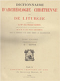 Dictionnaire D'archéologie Chrétienne Et De Liturgie VI.1: G - Gotha